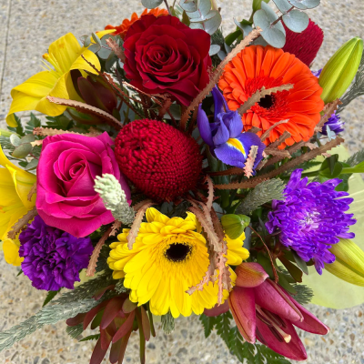 Mamma Mia - Make their day with this bright and vibrant collection of flowers, beautifully presented in a gift box / bag.