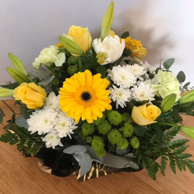 Lemon & Lime - A beautiful collection of flowers simply wrapped and ready to arrange.