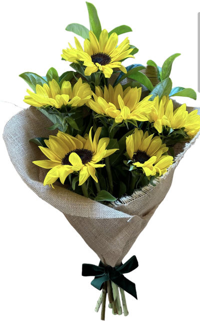 Sunflowers Power - Sunflowers Power is guaranteed to bring cheer and Happiness. Bouquet includes 5 to 7 sunflowers depending on size. .