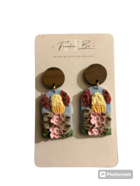 Earrings Australian Flora - Beautifully handmade bespoke earrings made by a very talented artist. Perfect add on gift with your flowers .